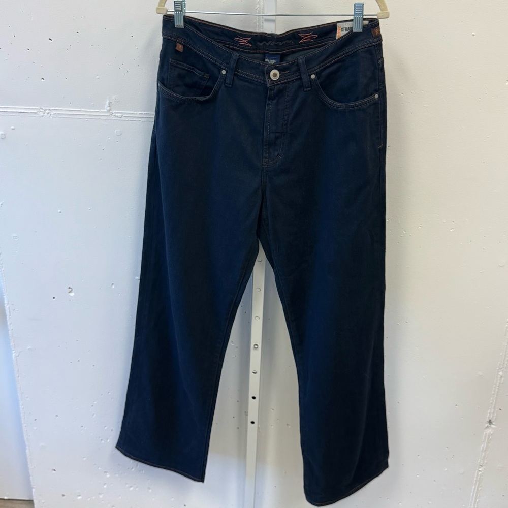 Men's Deep Blue Straight Jeans‎